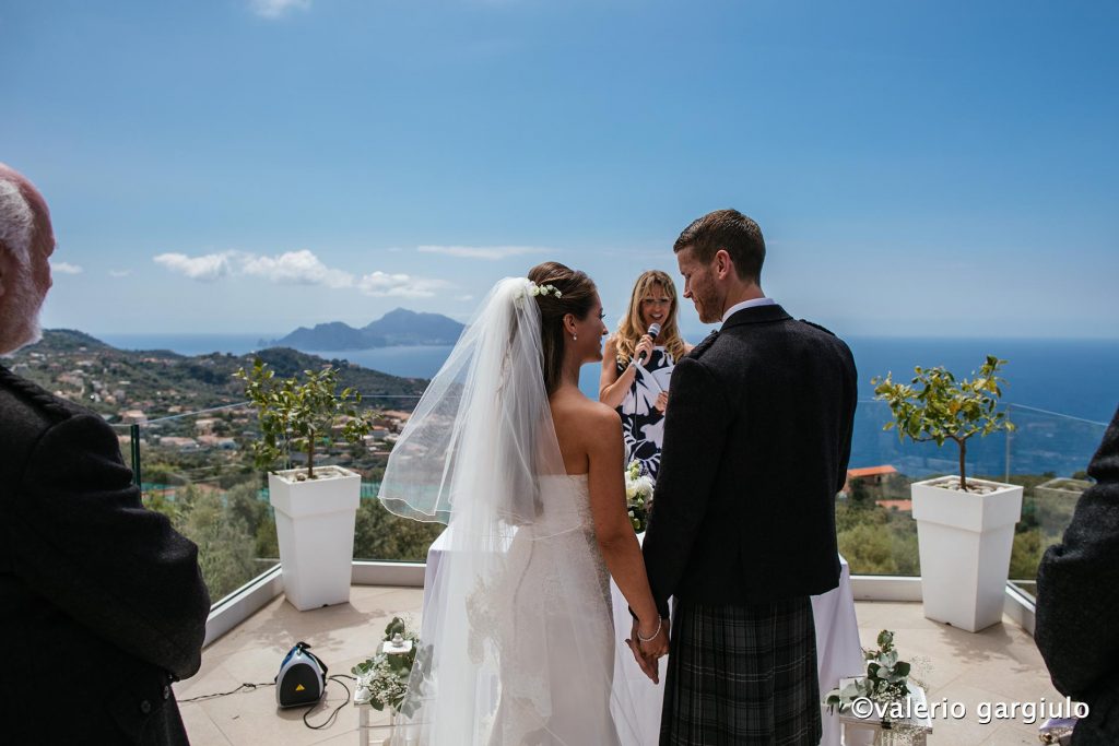 wedding officiant at villa eliana, sorrento amalfi coast