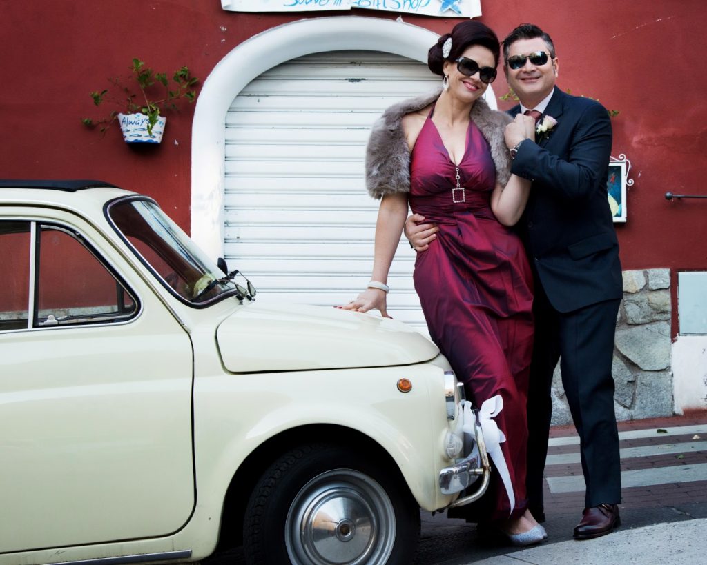 vintage car positano wedding italy ceremomy photo coverage amalfi coast