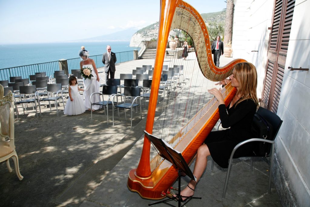 music, villa fondi, sorrento weddings, elope outdoor ceremony